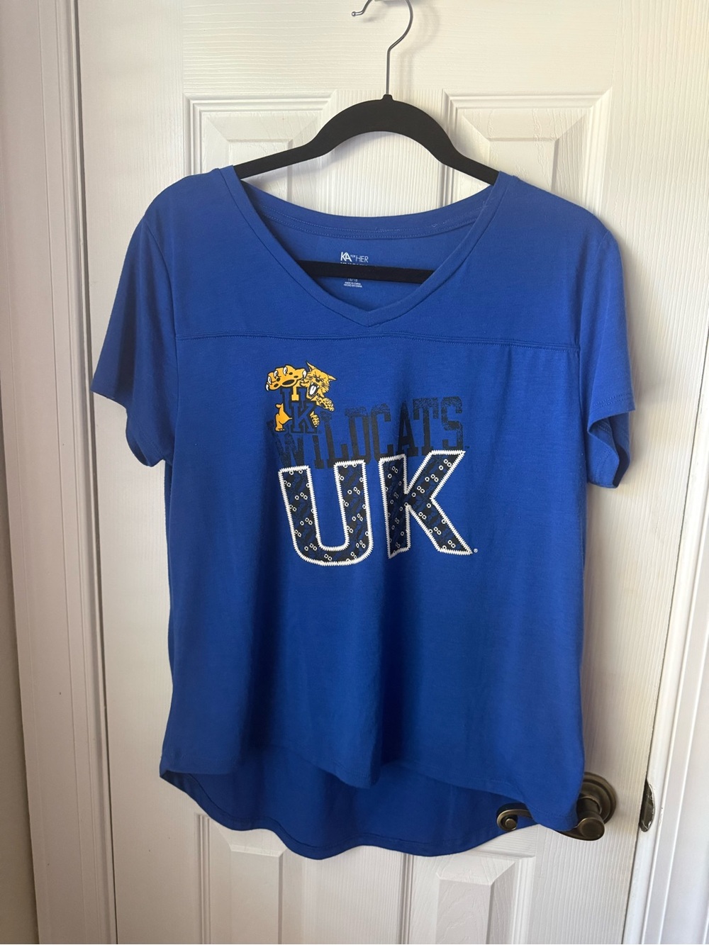 Knights Apparel Blue V-Neck UK Wildcats Tee